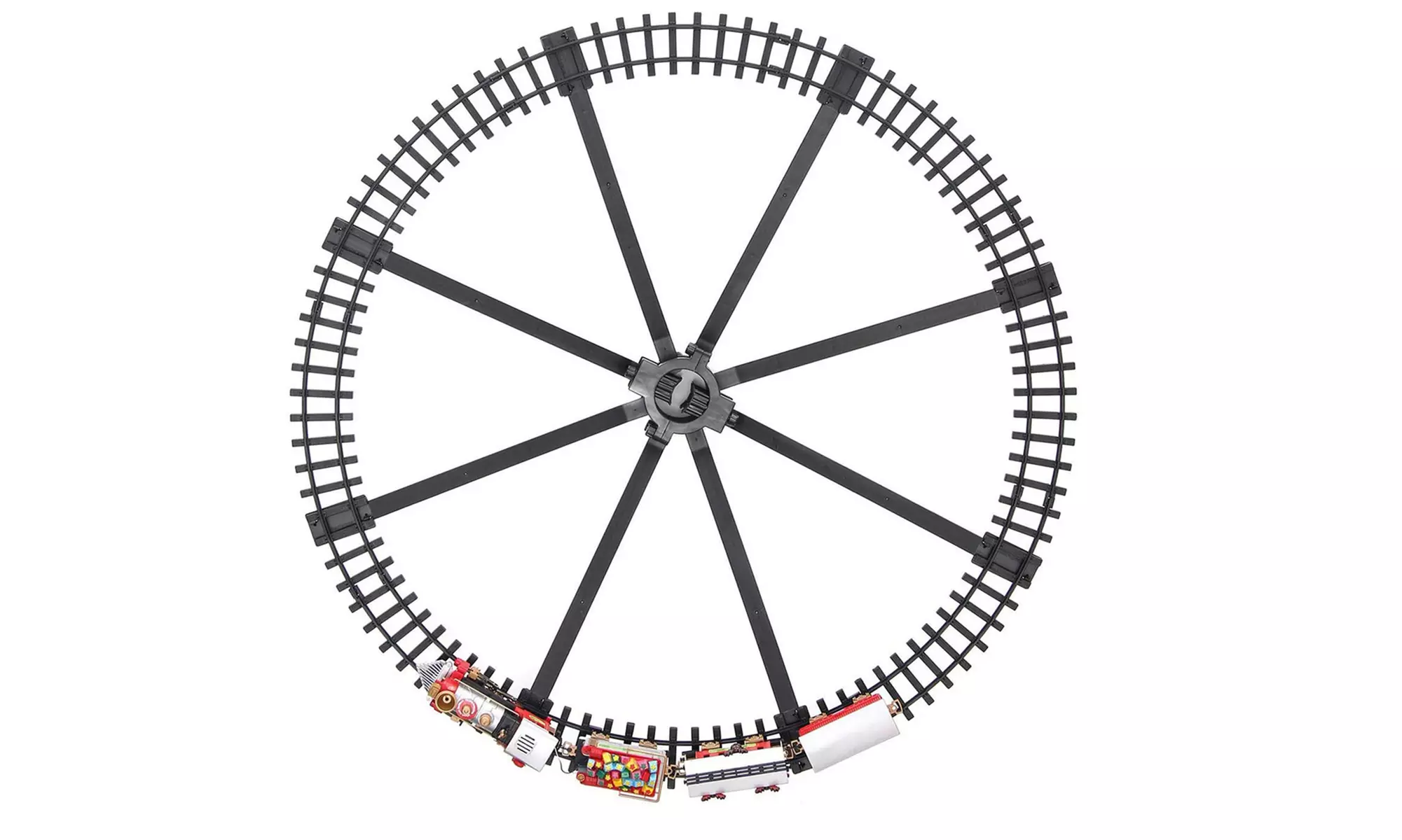 Train électrique pour sapin de Noël, diamètre de 89 cm