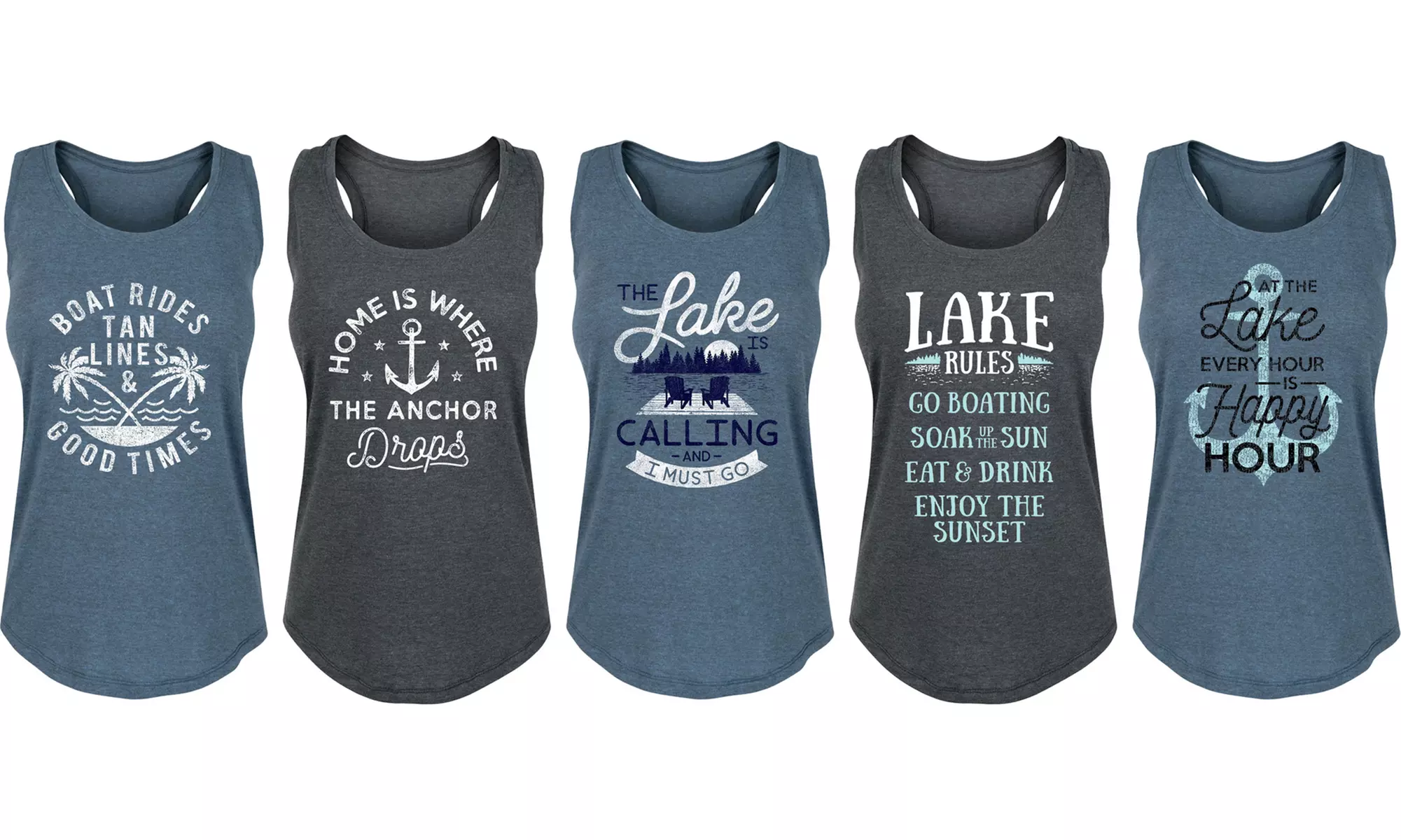 Women's Lake Life Tanks Plus Sizes Available. - Primary Image