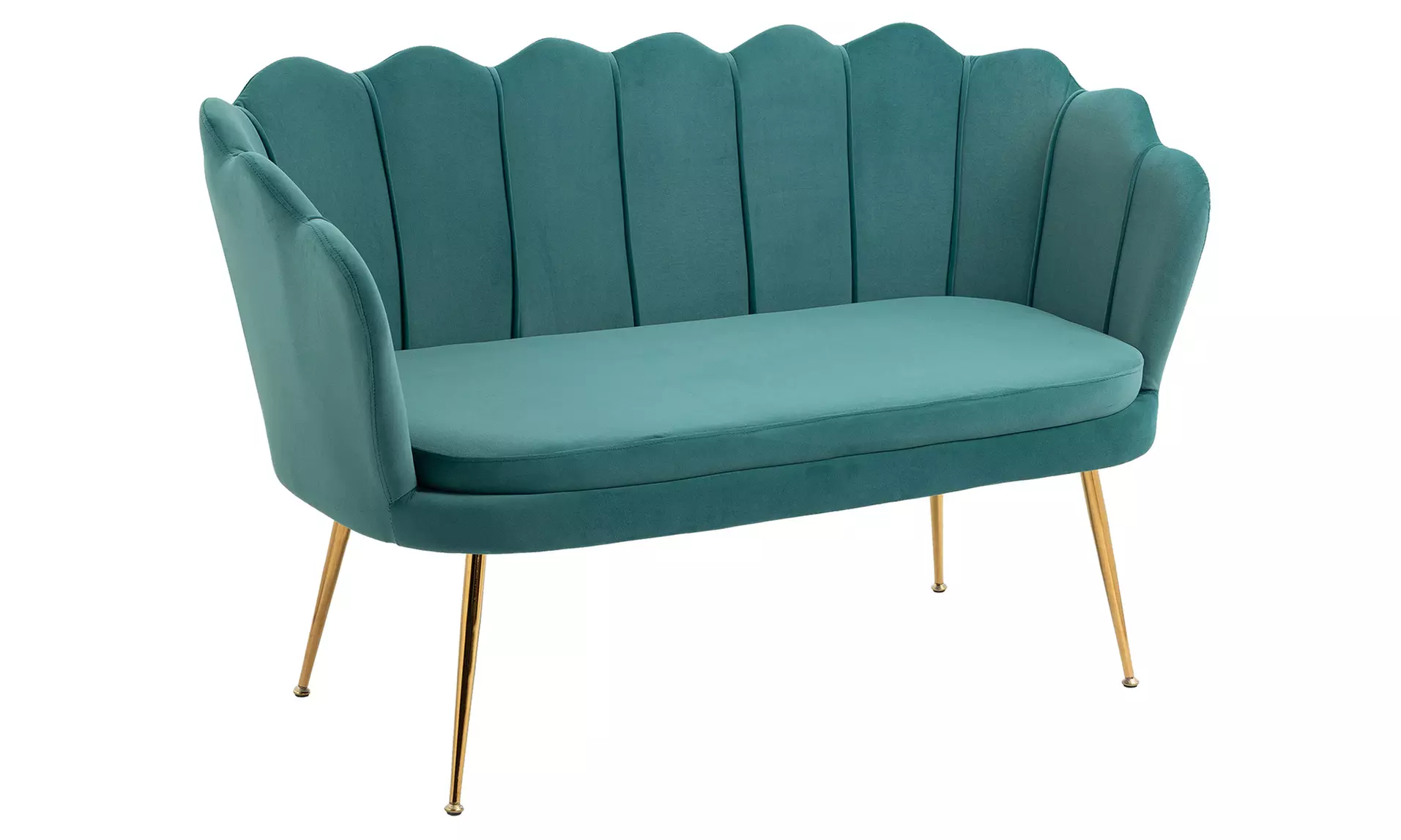 Divano a due posti a forma di conchiglia