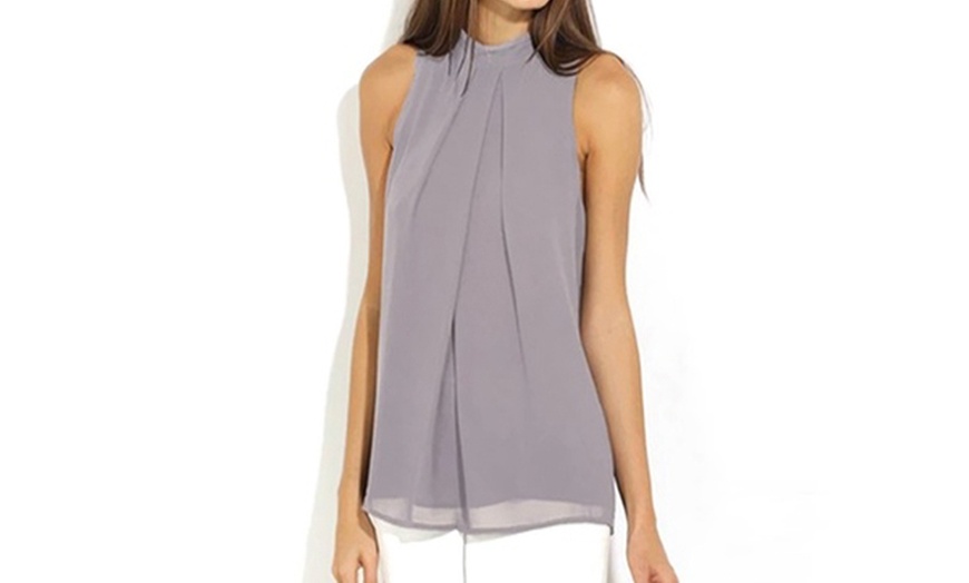 Image 7: Sleeveless Chiffon Blouse