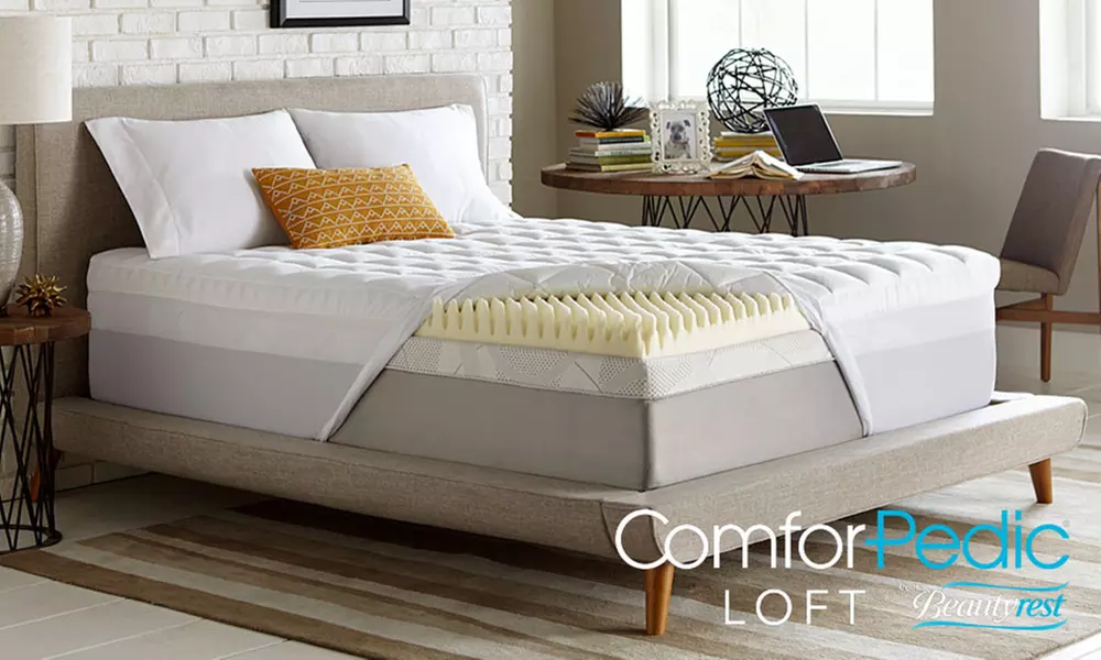 Beautyrest ComforPedic Loft Sculpted 5.5" Memory Foam and Fiber Topper - Primary Image