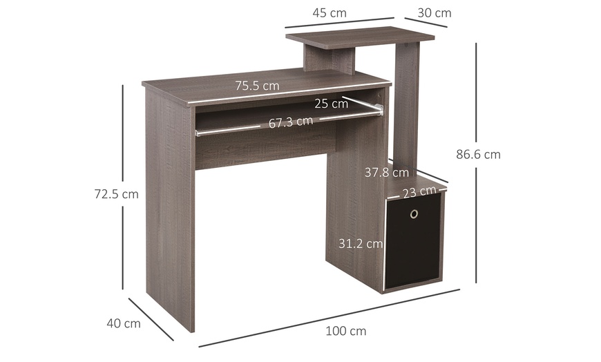 Image 15: HomCom Office Desk