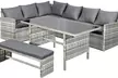 Oseasons Seven- or Eight-Seater Rattan-Effect Dining Set - Image 5