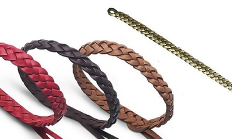 2 ou 4 bracelets anti-moustiques tressés en similicuir