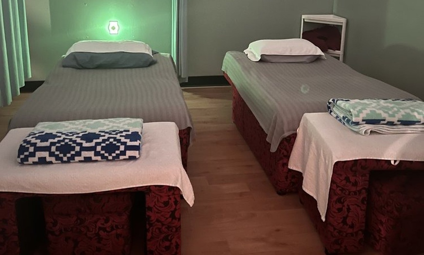 Image 7: Back & Foot Combo Massages for 1 or 2 w/CBD Oil + Optional Hot Stones