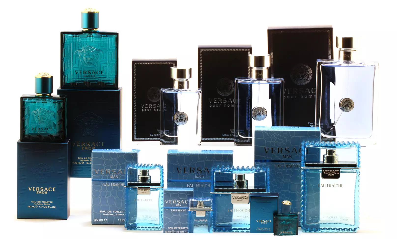 Versace Pour Homme, Man Eau Fraiche, or Eros Eau de Toilette for Men (Multiple Sizes Available) - Primary Image