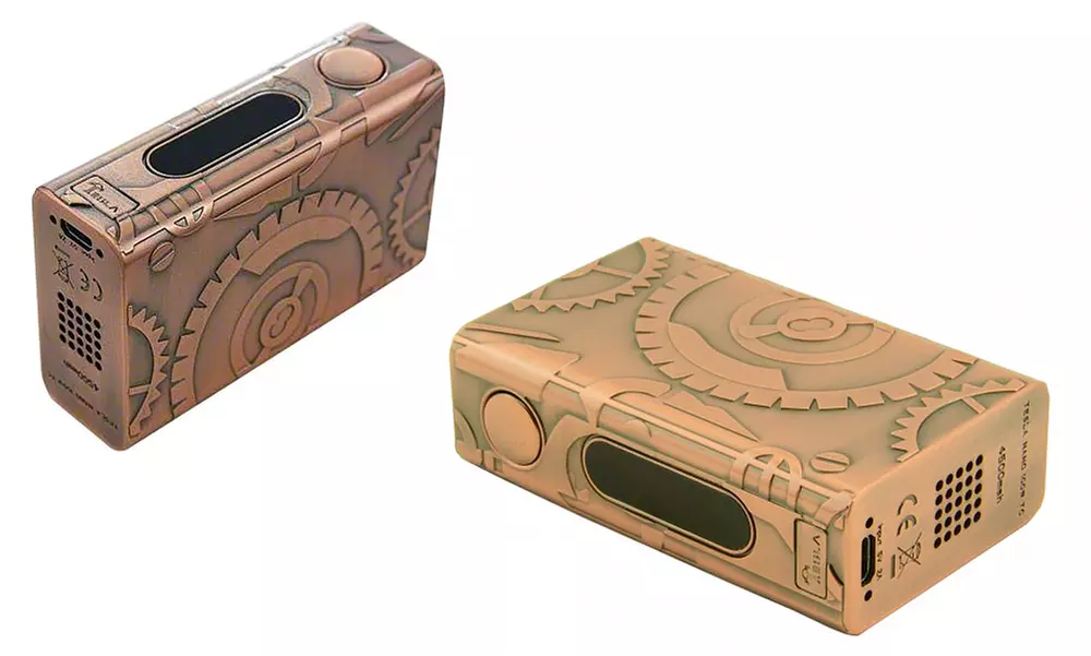 Tesla Nano Steampunk Box Mod Vaporizer Kit (6-Piece) - Second Medium