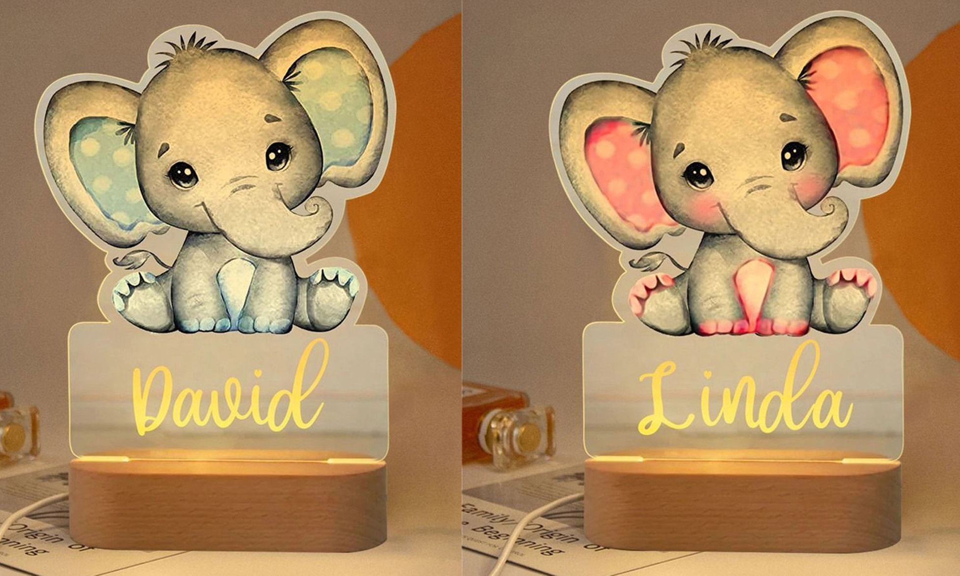 Personalisierbares Kinder-Nachtlicht