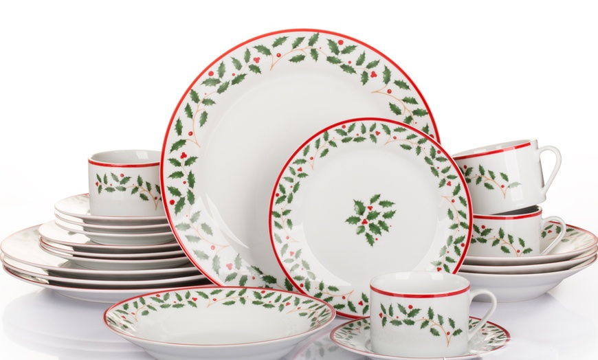 Image 1: Waterside Holly Dinner Set