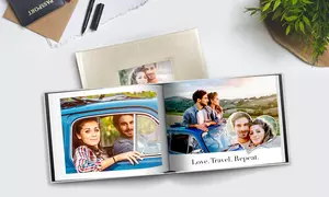 Custom Debossed Leather-Bound 50-Pages Photo Book by Printerpix