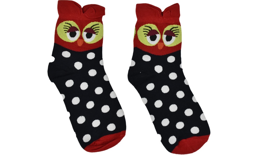 Image 6: Five-Pack of Women's Owl Socks