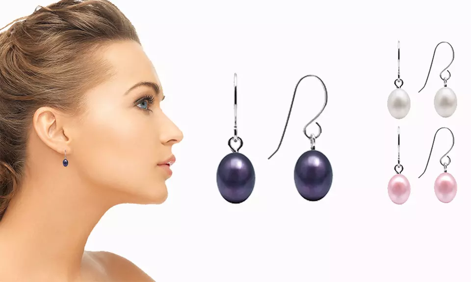 Ensemble de 3 boucles d'oreilles à crochet en perle d'eau douce - Primary Image