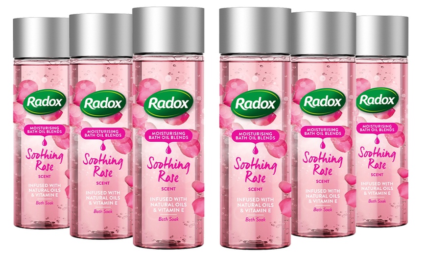 Image 3: Six Bottles of Radox Bath Oil