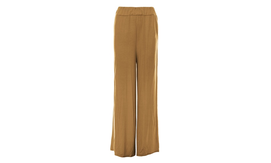 Image 12: Flared Jersey Trousers