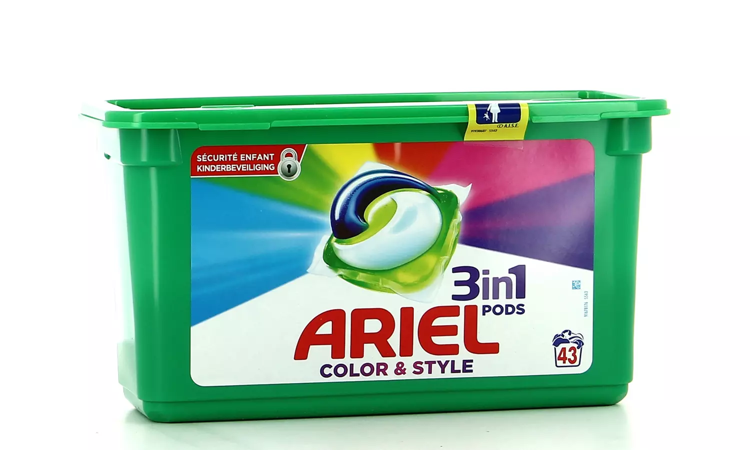 Lot de capsules dose liquides Ariel "Color et style" 3 en 1, faciles à utiliser pour blanc et couleur - Primary Image