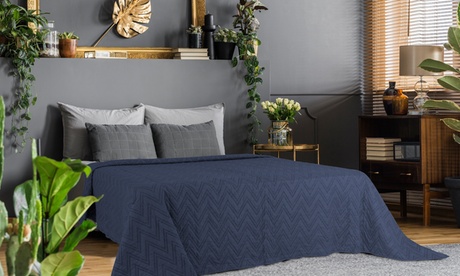 Copriletto 2 piazze in microfibra stonewashed disponibile in 3 colori