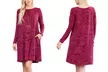 Riah Fashion Women's Solid and Print Swing Hacci Dresses - Second Medium