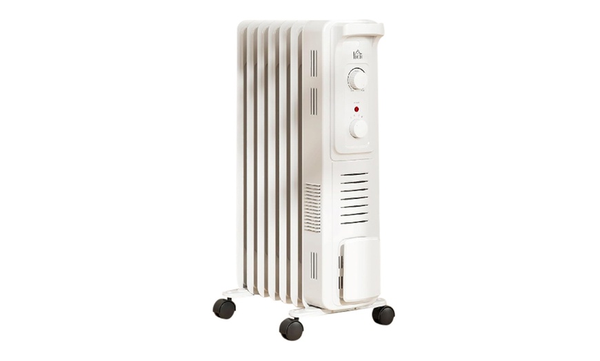 Image 7: HomCom Quiet Oil Filled Radiator; choose from 7, 9 or 11 Fin in White