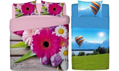 Completo lenzuola in cotone disponibile in 2 dimensioni e varie fantasie