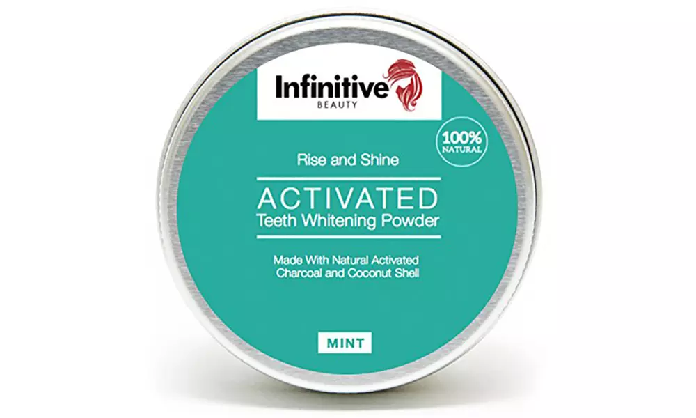 Infintive Beauty Aktivkohle-Pulver und Holzkohle-infundierte Bambuszahnbürste zur Zahn-Bleaching - Second Medium