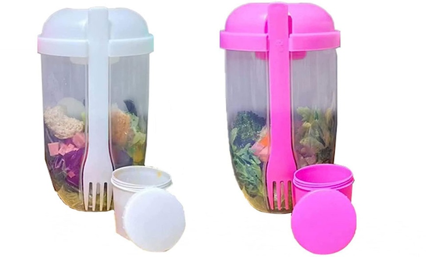 Image 12: Meal Prep Salad Shaker Container