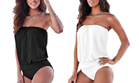 Costume da bagno comfort a fascia, disponibile in 2 colori e 3 taglie
