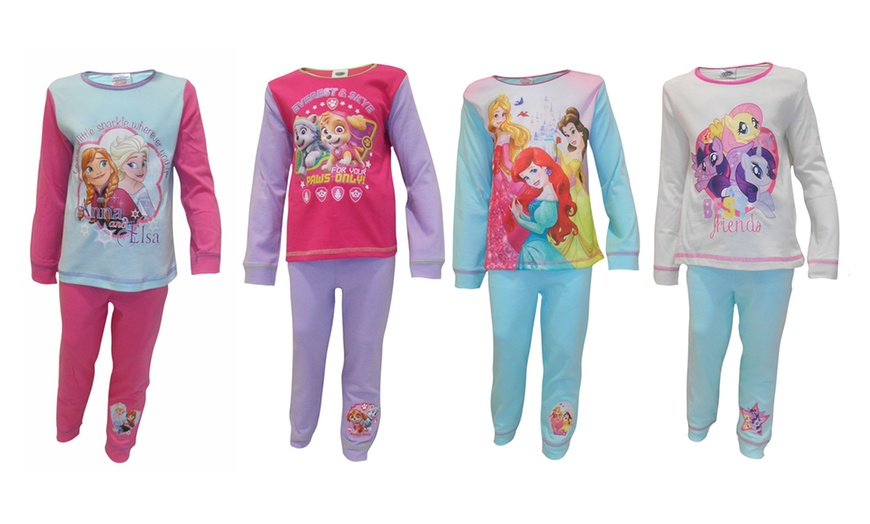 Image 1: Girl's Character Pyjamas