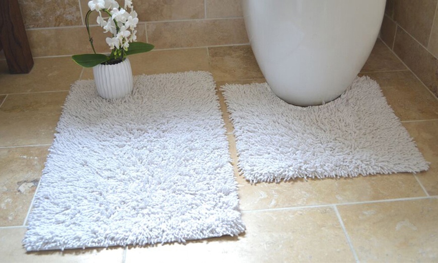 Image 3: Bath and Pedestal Mat Set 