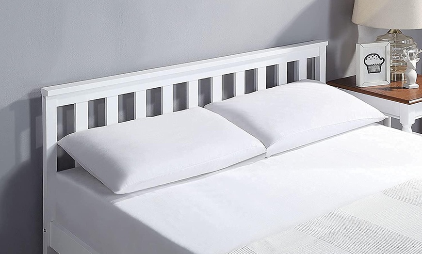 Image 5: White Wooden Bed 