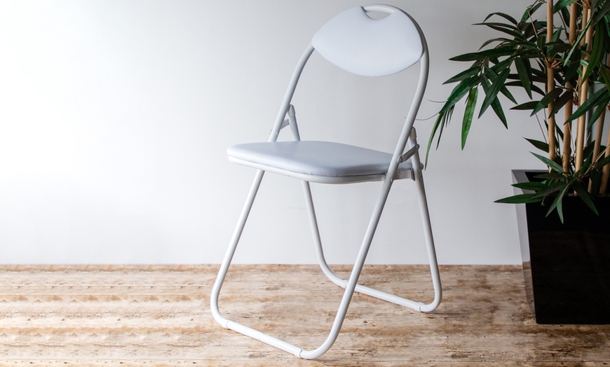 Image 5: Padded Folding Desk Chair