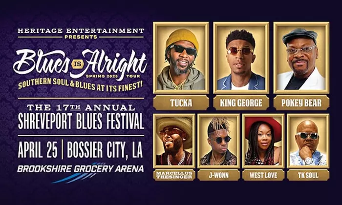 The Blues is Alright: Tucka, King George, Pokey Bear, Marcellus The Singer, J-Wonn, West Love, and TK Soul April 25 8PM - Primary Image