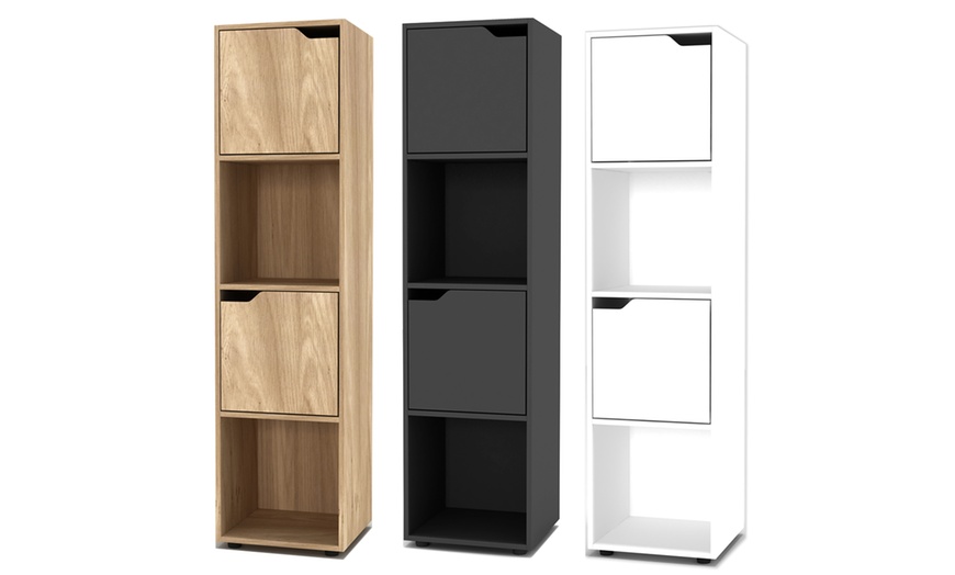 Image 2: Cube Bookcase with Door