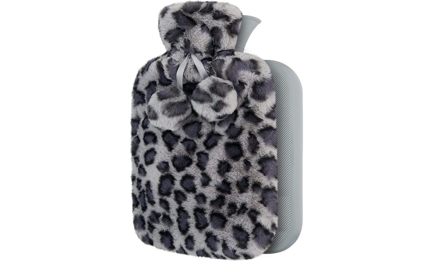 Image 6: Hot Water Bottle with Leopard Print Cover