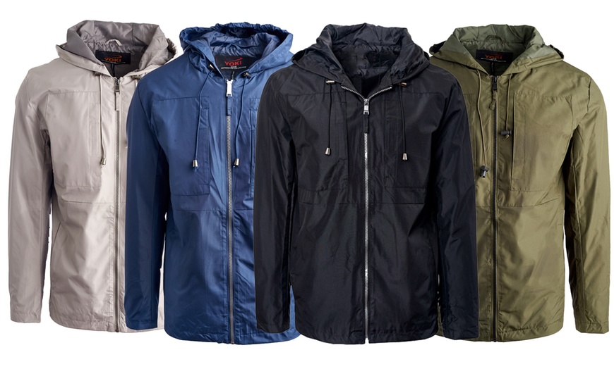 Men's Lightweight Anorak Jacket with Hood | Groupon