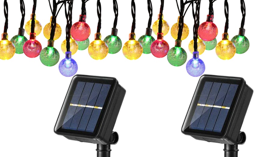 Image 12: Solar LED Outdoor Lights, 5m long with 20 bulbs