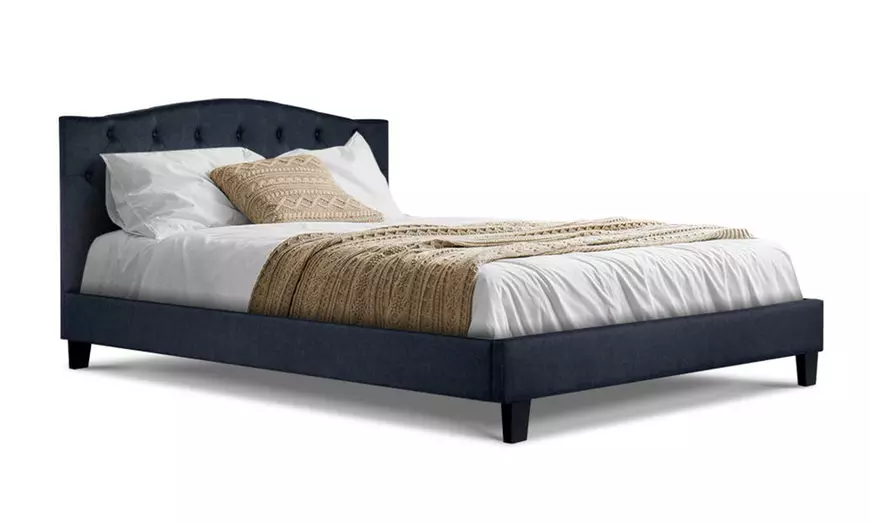 Image 25: Contemporary Plush Bed Frame