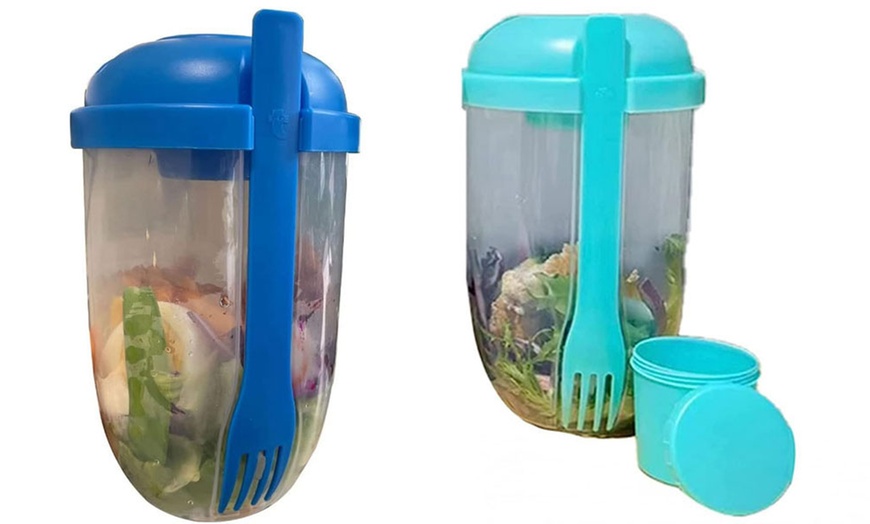 Image 9: Meal Prep Salad Shaker Container