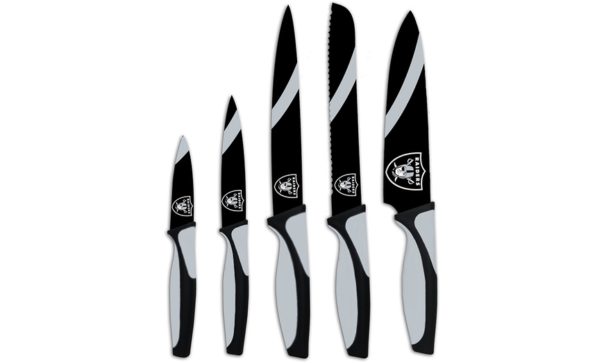 Image 87: The Sports Vault NFL Kitchen Knife Set (5-Piece)