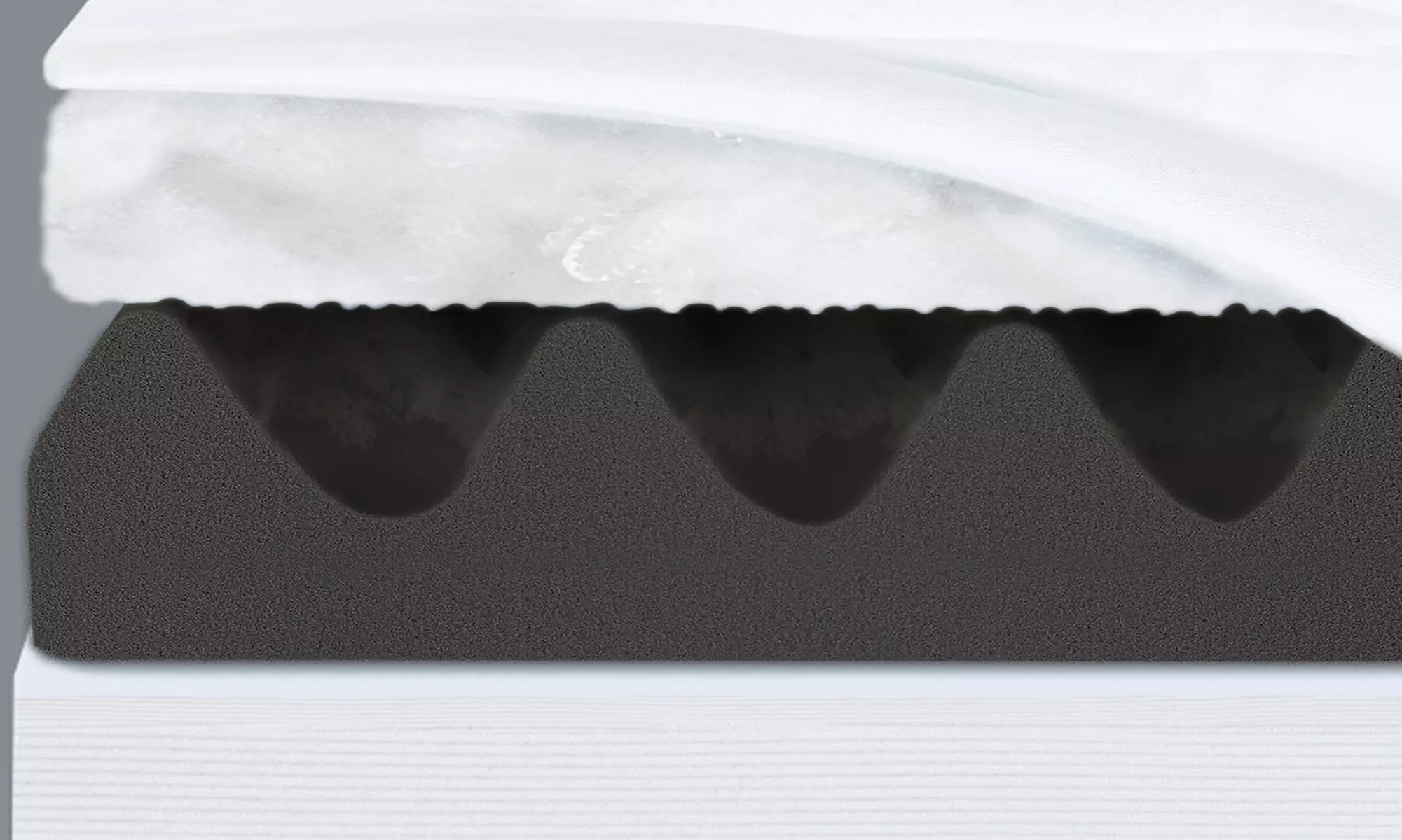 Comfort Essentials Ebony 4" Ebonite Memory Foam and Fiber Topper - Second Medium