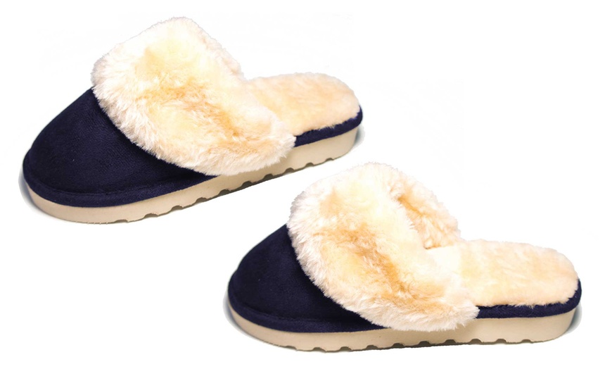 Image 4: Women's Faux Fur Mules