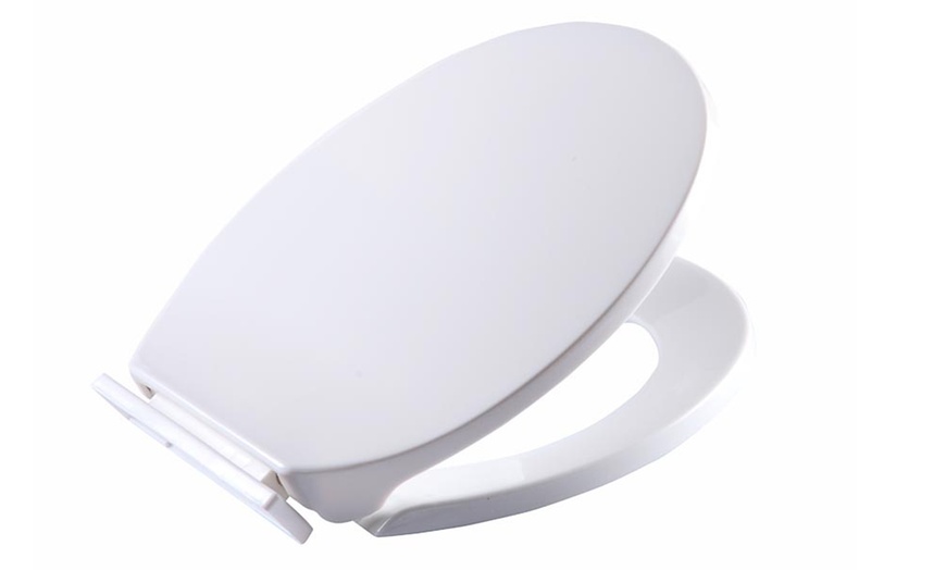 Image 2: White Soft Close Toilet Seat