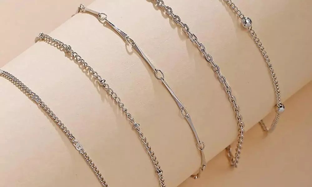 1 ou 2 ensembles de 5 bracelets de cheville bohèmes