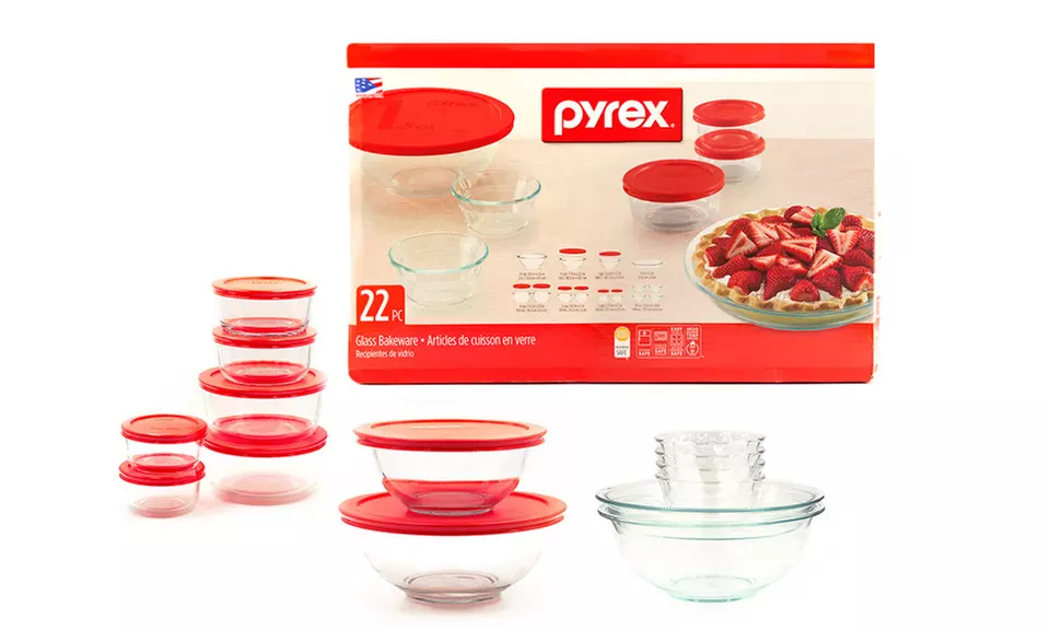 Pyrex Easy Grab Glass Bakeware and Food Storage Set (22-Piece) - Second Medium