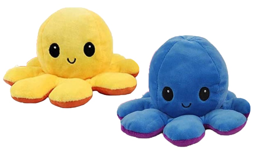 Image 25: Reversible Plush Octopus Toy