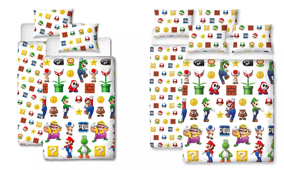 Completo lenzuola Super Mario per letto singolo o matrimoniale - Primary Image