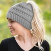 Image 6: Women's Soft Knit Ponytail Hat 