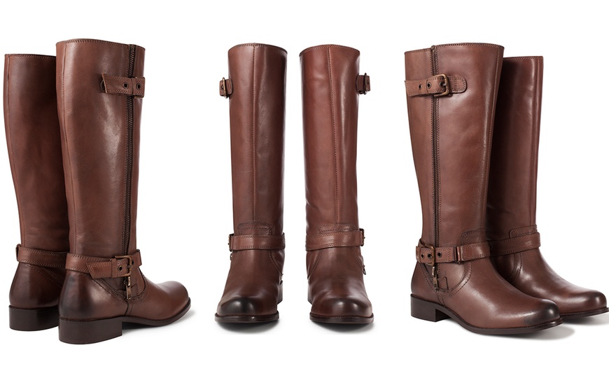 Image 2: Women's Leather Riding Boots