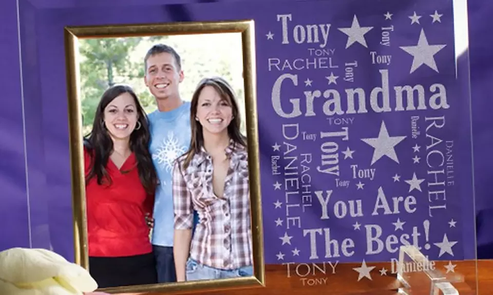 Custom Engraved Glass Picture Frames from GiftsForYouNow.com (1 or 2-Pack) (Up to 60% Off) - Second Medium