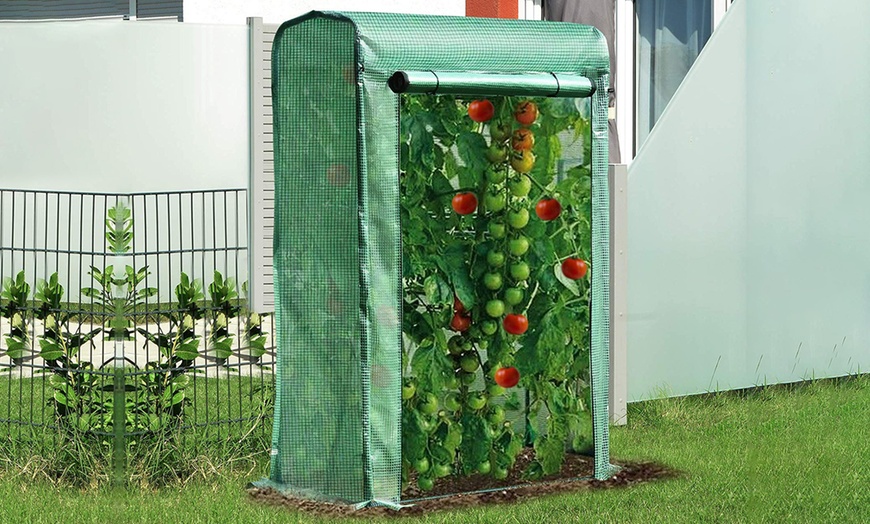 Image 7: Greenhouse Plant Cover with Zipper