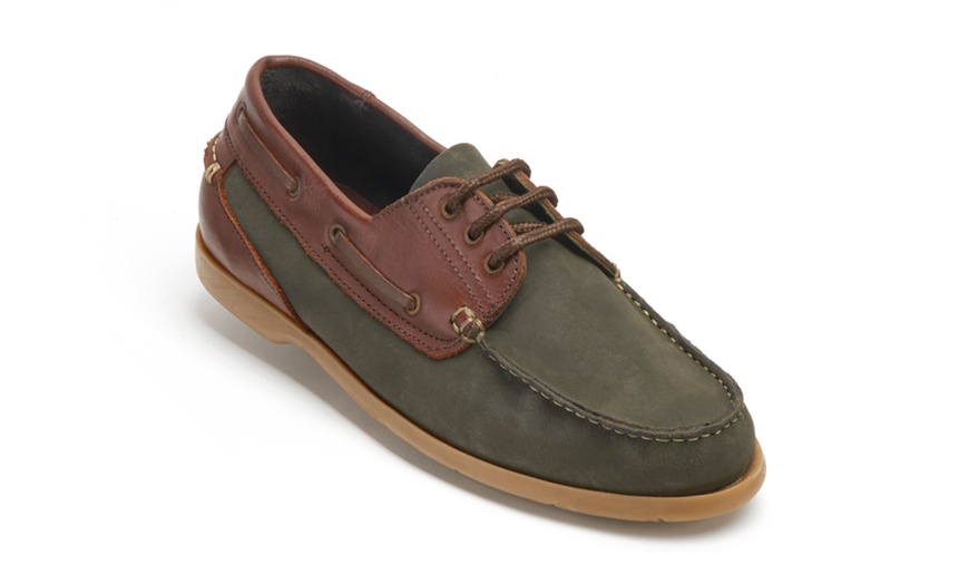 Image 2: Men's Leather Deck Shoes